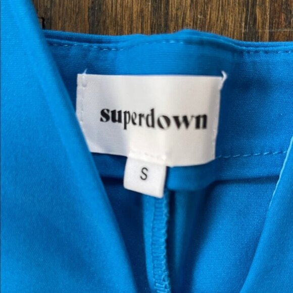 Superdown Bright Blue V-Neck Dress - Picture 2 of 4